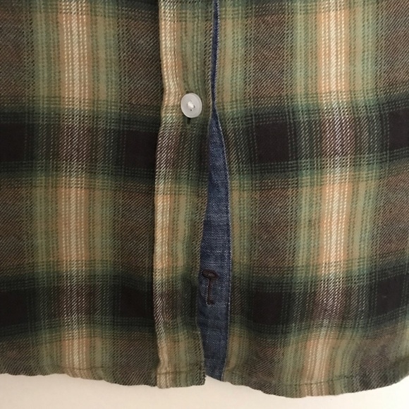 What goes around comes around greed plaid button down shirt - Picture 5 of 5